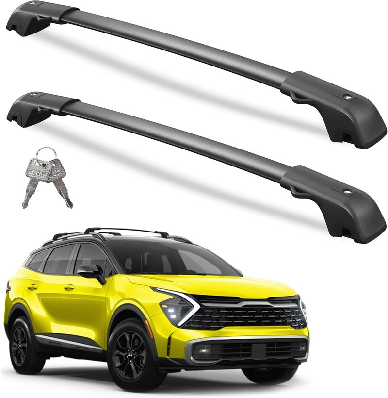 wonderdriver 300lb Roof Rack Cross Bars Compatible with 2023-2026 Kia Sportage X-Line AWD/X-Pro/X-Pro Prestige with Raised Rail, (Not for SX &EX &LX with Flushed Rail and Panoramic Sunroof) Lockable - Image 1